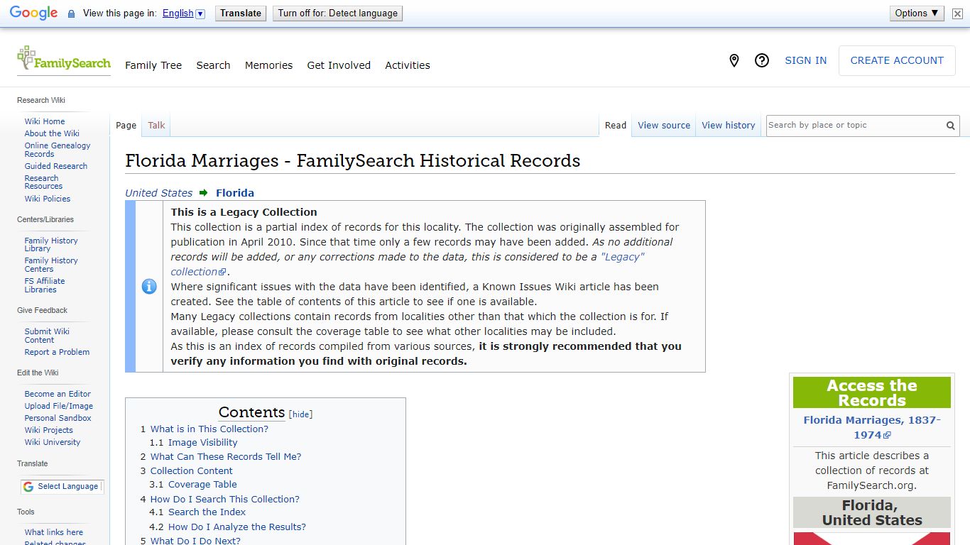 Florida Marriages - FamilySearch Historical Records